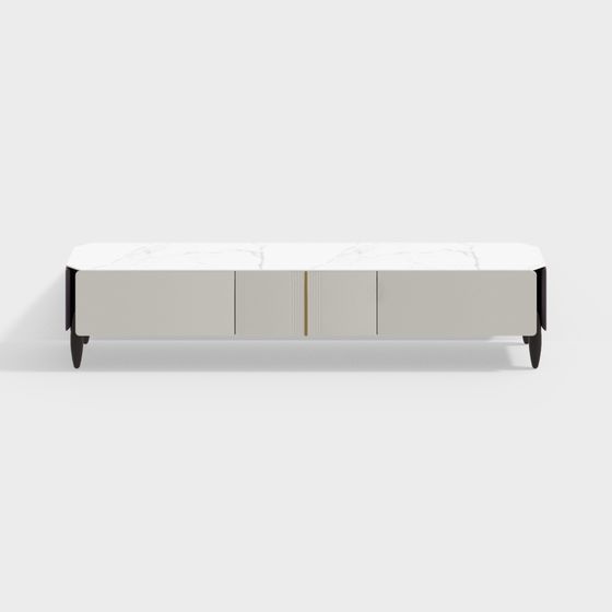 Modern TV Cabinet 3D model for Urban Homes