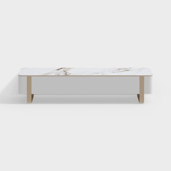 Elegant Marble Coffee Table 3D model