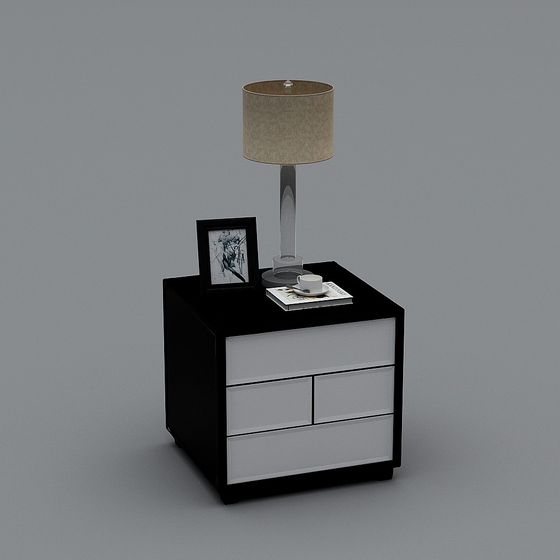 Stylish Low-Poly Nightstand 3D Model