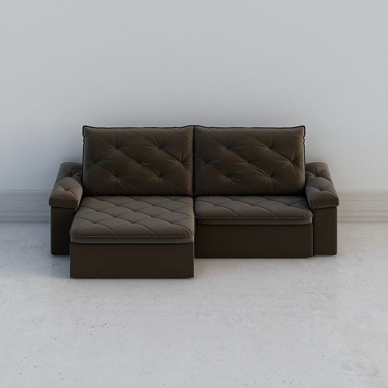 Urban Comfort Low-Poly Sofa 3D model
