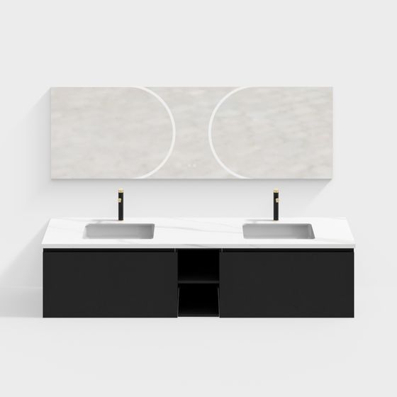 Minimalist Bathroom Cabinet 3D model
