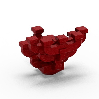 Chic Brown Column Cap 3D Model