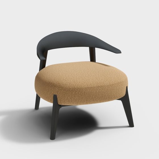Sleek Low-Poly Sofa Chair 3D model