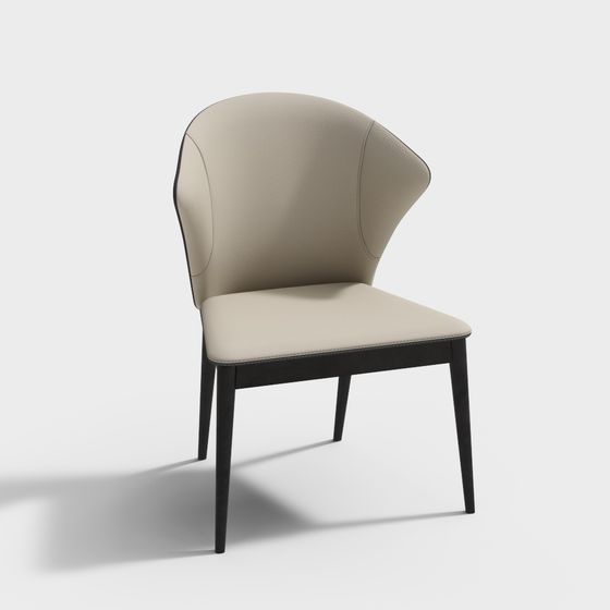 Elegant Shell Chair 3D model