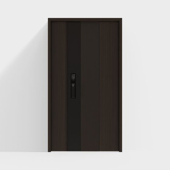 Elegant 3D Model Door with Low Polygon Design