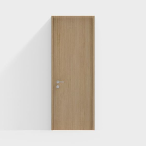 Minimalist Wooden Door 3D model