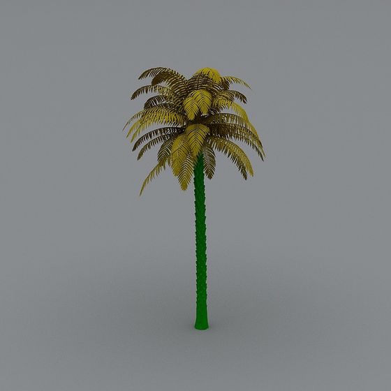 Tropical Low-Poly Palm Tree 3D Model for Creative Projects