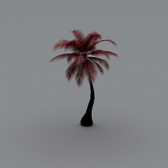 Artistic Low-Poly Palm Tree 3D Model