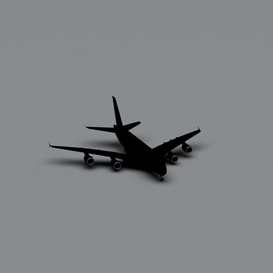 Low Poly Futuristic Airplane 3D model