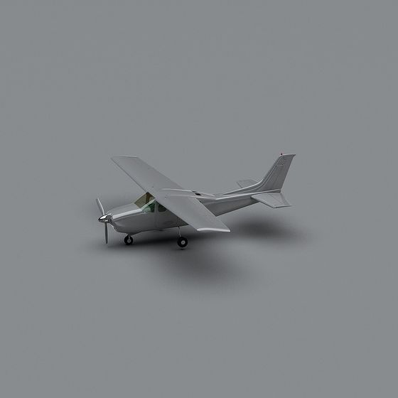 Low Poly Style Small Airplane 3D model – Countryside Flyer