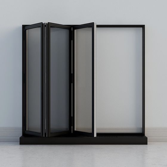 Foldable Glass Door 3D model