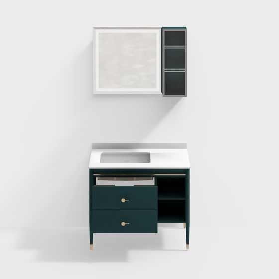 Urban Elegance Vanity 3D model for Stylish Interiors