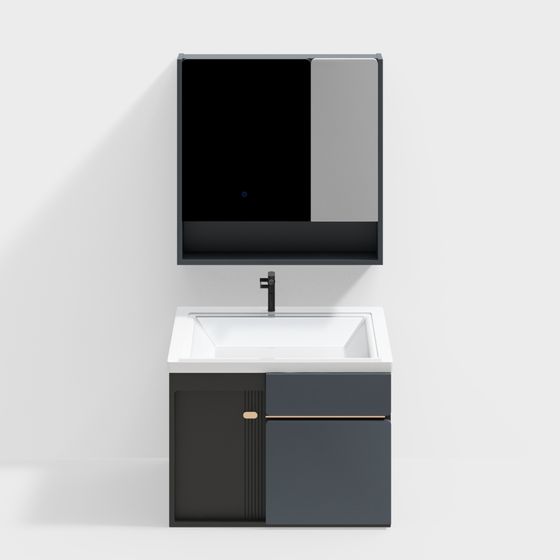 Stylish Bathroom Cabinet 3D model for Modern Spaces