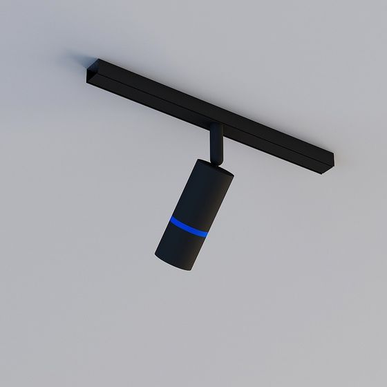 Futuristic Minimalist Track Light 3D model