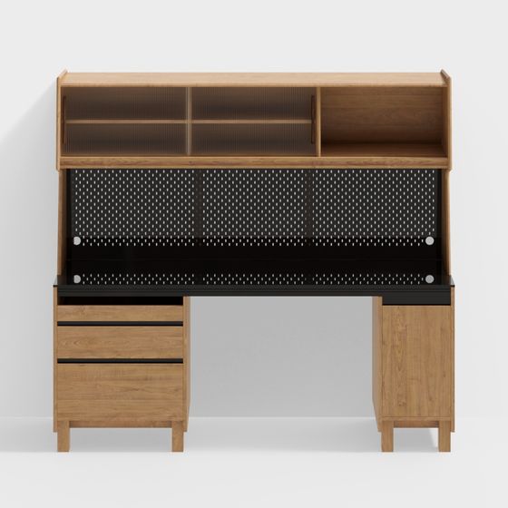 Modern Multifunctional Desk 3D model for Creative Spaces