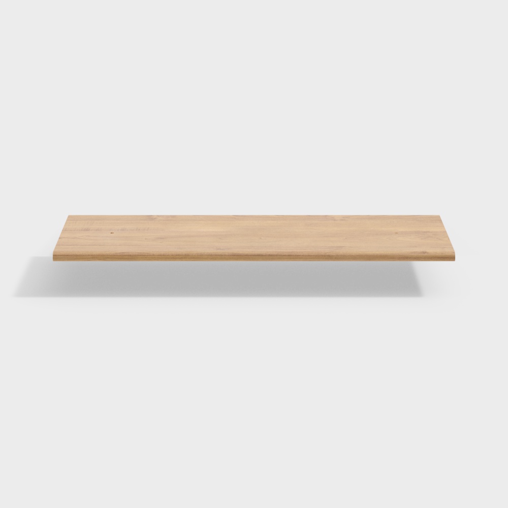 Stylish Floating Wooden Shelf 3D model