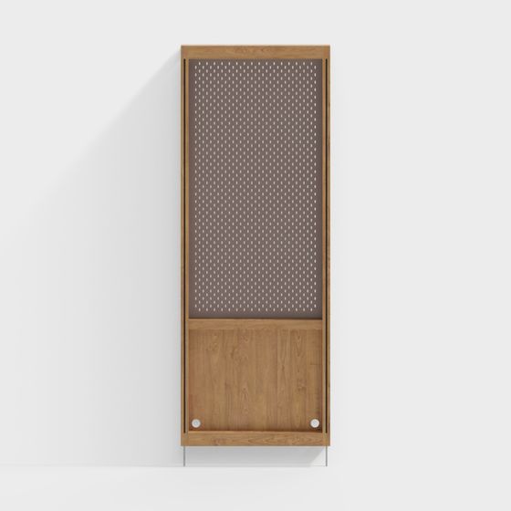 Elegant Wooden Screen 3D model for Contemporary Spaces