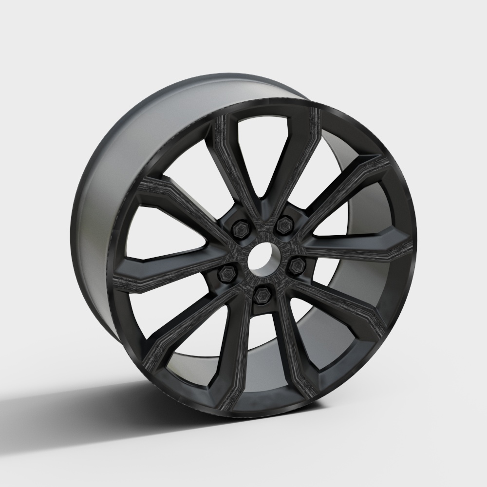 Unique Low-Poly 3D Wheel Hub Model
