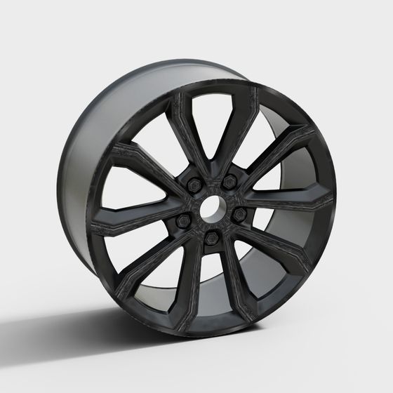 Unique Low-Poly 3D Wheel Hub Model