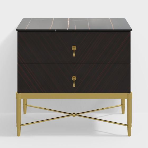 Urban Elegance Nightstand 3D model for Modern Interiors