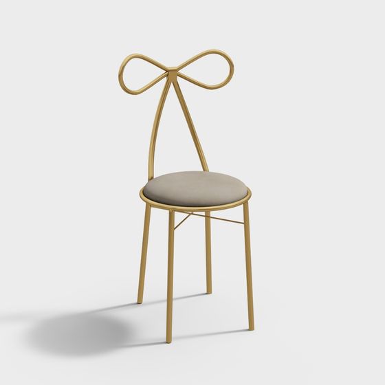 Elegant Low-Poly High-Detail 3D Chair Model