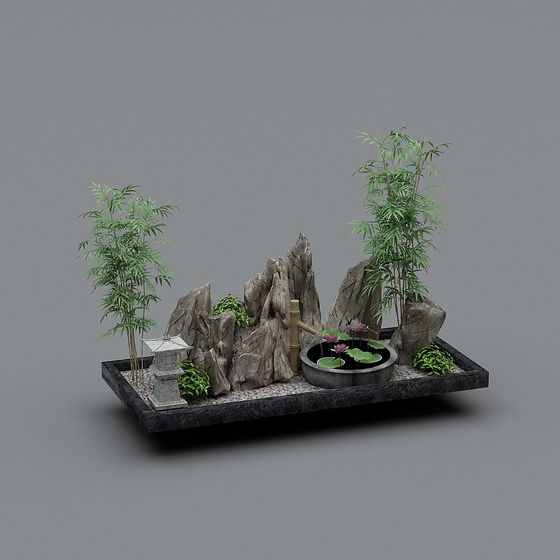 Zen Garden 3D Model for Tranquil Spaces