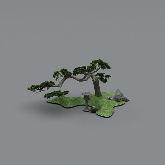 Calm Zen Garden 3D Model