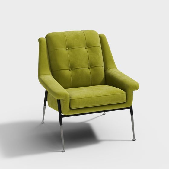Stylish Green Sofa 3D model for Creative Projects
