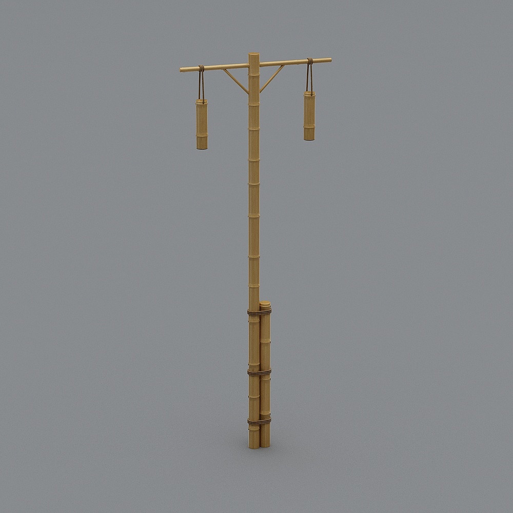 New Chinese style bamboo outdoor street light-3