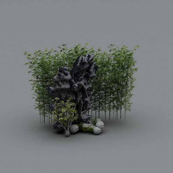 Rocks Forest 3D model