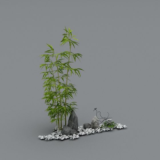 Serene Bamboo Grove 3D model