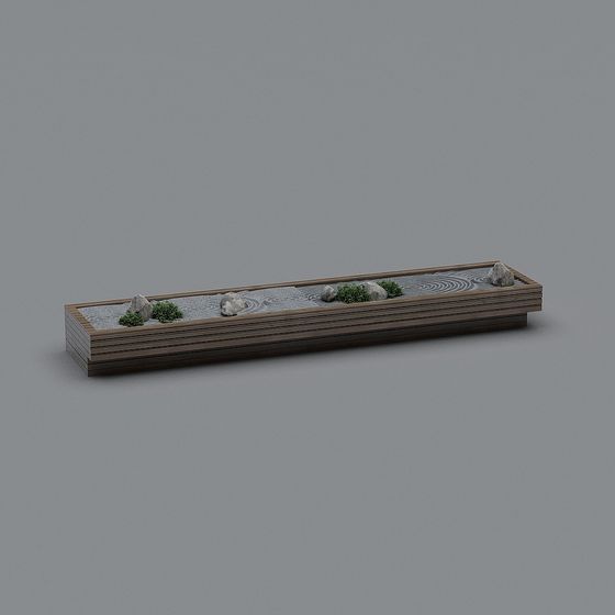 Serene Zen Garden Walkway 3D model