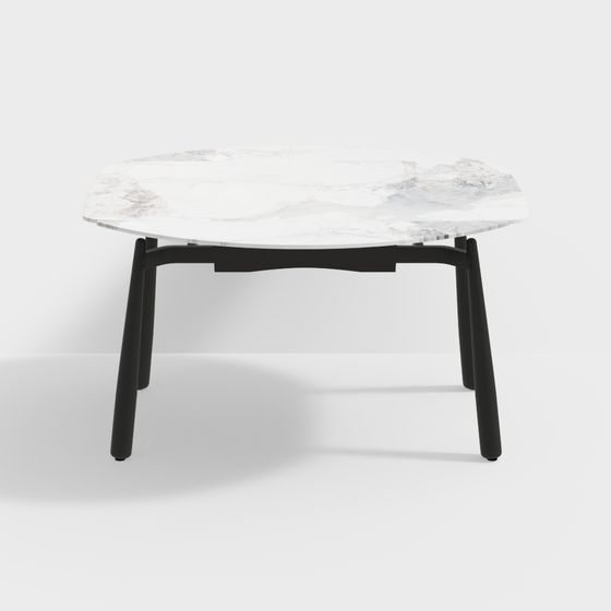 Stylish Marble Round Table 3D model for Creative Projects