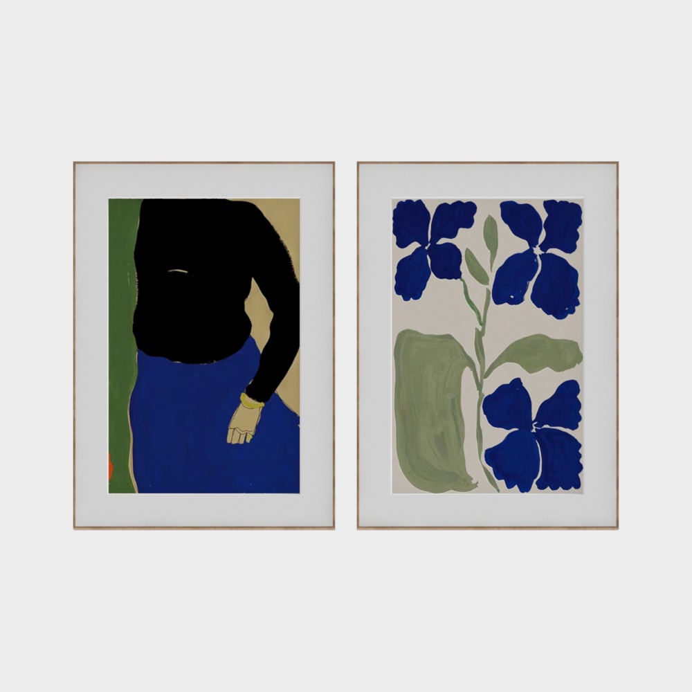 Abstract Gallery 3D Model – Low-Poly Bold Floral Design