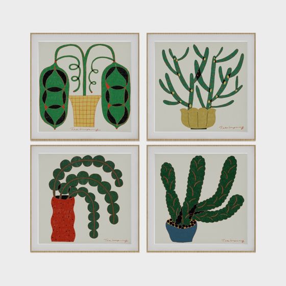 Low-Poly Plant Garden 3D model