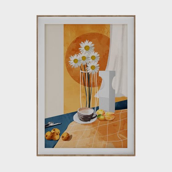 Artistic Low-Polygon 3D Floral Model