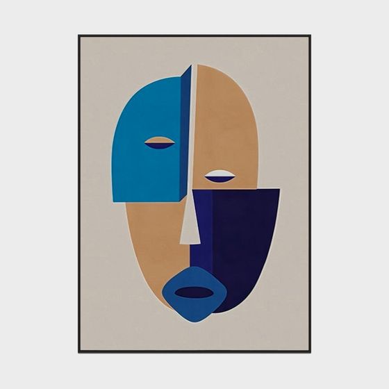 Artistic Low-Poly Mask 3D Model for Creative Projects