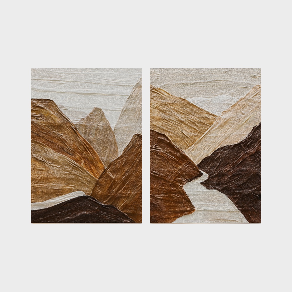 Fantasy Mountain Low-Poly 3D Model – Warm Brown Textures