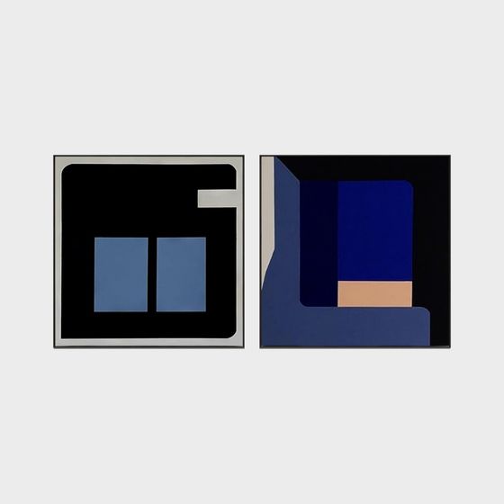 Abstract Geometric Diptych 3D model