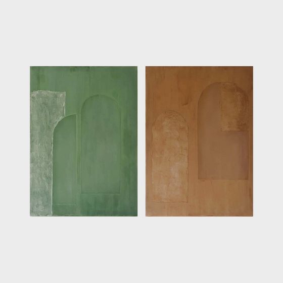 Charming Arched Door Panels 3D model