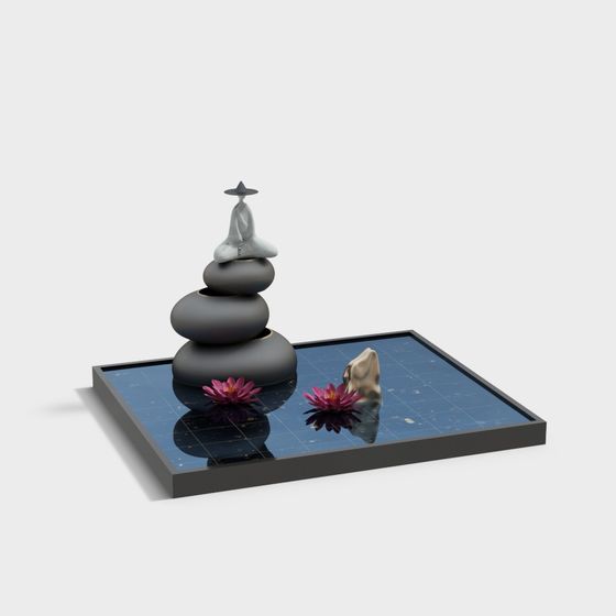 Zen Island 3D model: Harmony and Balance