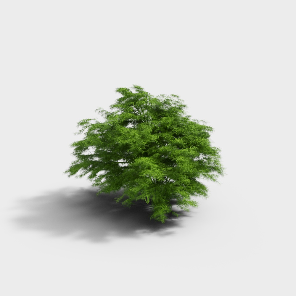 Vibrant Green Tree 3D model for Creative Projects