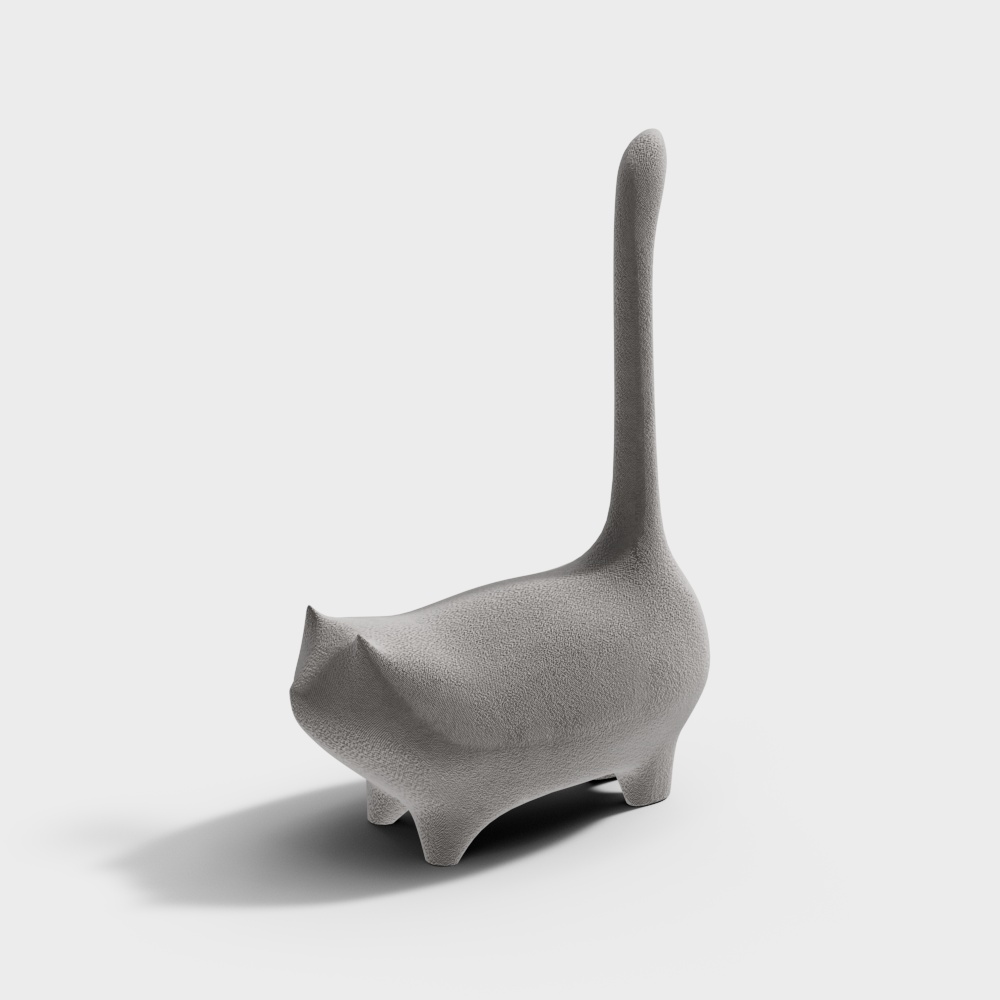 Cat Tail Ornament 3D model
