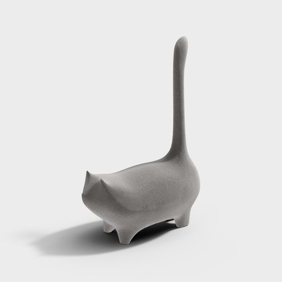 Cat Tail Ornament 3D model