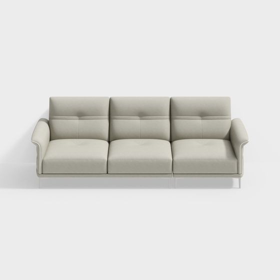 Urban Comfort Low-Poly Sofa 3D model