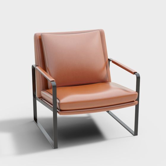 Elegant Urban Lounge Chair 3D model for Creative Spaces