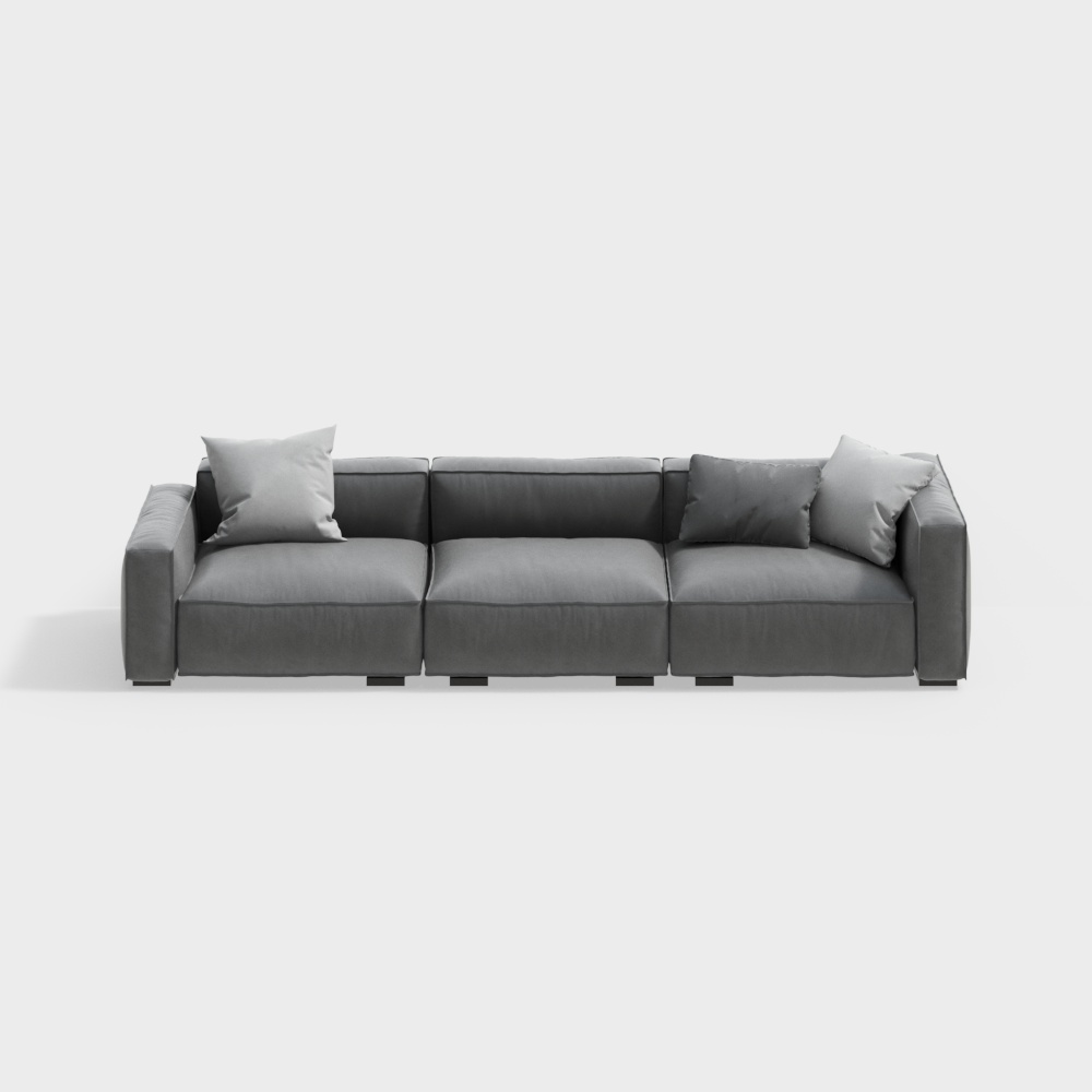 Urban Comfort Low-Poly Sofa 3D model