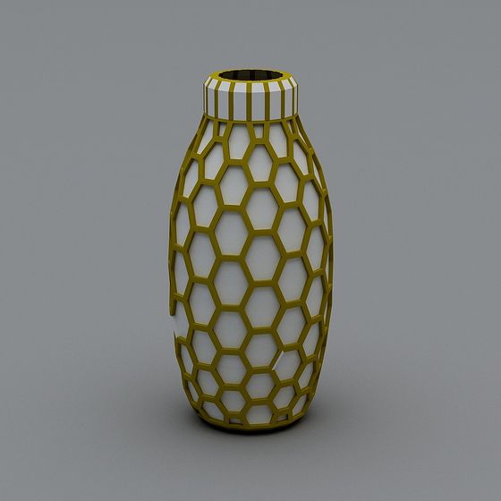 Unique Honeycomb Pattern Vase 3D model