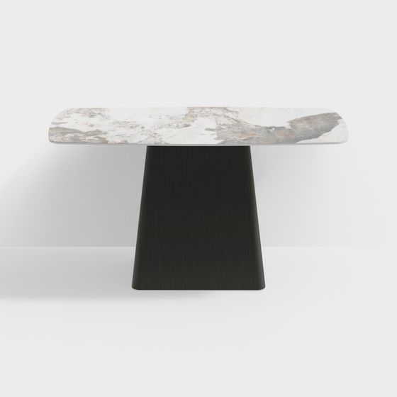 Minimalist Marble Dining Table 3D model