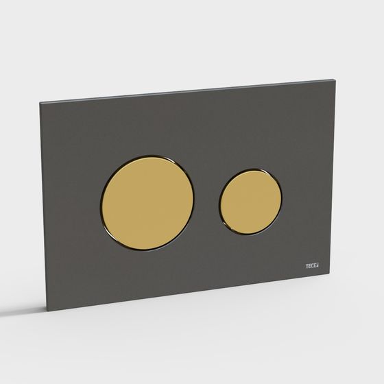 Futuristic Low-Poly 3D Model with Metal and Gold Accents